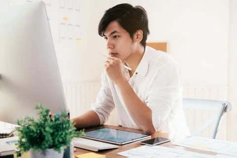 User interface and User experience technology concept. Stockfoto's