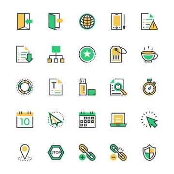 User Interface and Web Icons Set Stock Illustration