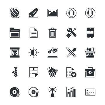 User Interface and Web Icons Set 스톡 일러스트