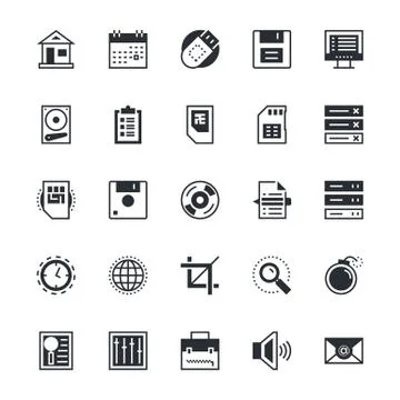 User Interface and Web Icons Stock Illustration
