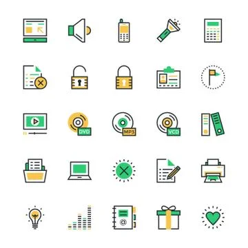User Interface and Web Vector Icons Stock Illustration