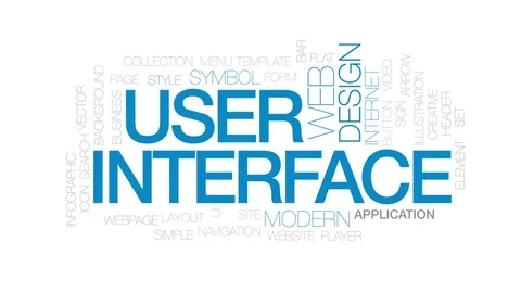 User interface animated word cloud, text design animation. Kinetic typography. Stock Footage 78991500