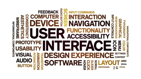 User interface animated word cloud,animation kinetic typography seamless loop. Stock Footage 328047980