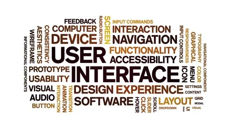 User interface animated word cloud,animation kinetic typography seamless loop. Stock Footage 328047993
