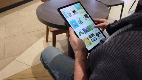 User interface application design, UI. Browse the range of smart watches in t Stock Footage 185052715