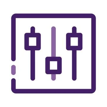 User interface audio control line style icon イラスト素材