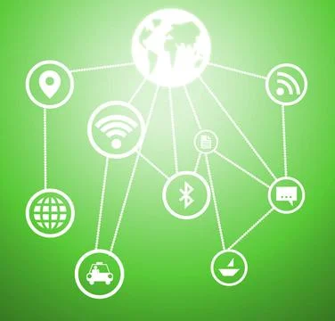 User interface Background image with application icons on color background... 스톡 사진