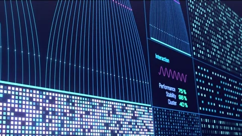 User interface, big data, blockchain, deep learning, machine learning Stock Footage 322521225