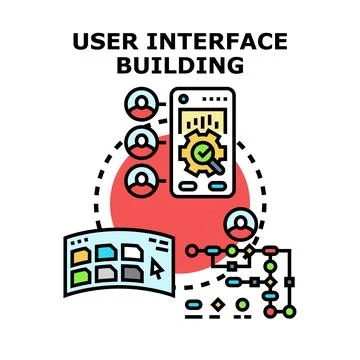 User interface building and optimization for digital products Stock Illustration
