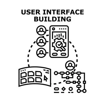 User interface building and optimization for digital products Stock Illustration