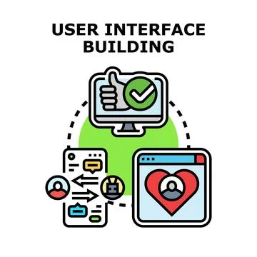 User interface building for digital application development イラスト素材