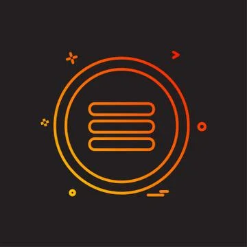 User interface button icon design vector Illustrazione stock