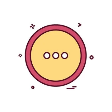 User interface button icon design vector Stock Illustration