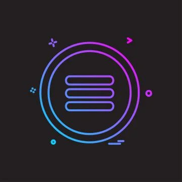 User interface button icon design vector Stockillustratie