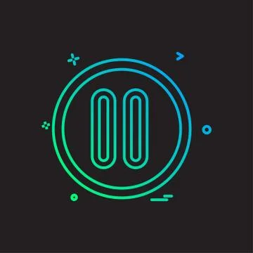 User interface button icon design vector Stock Illustration