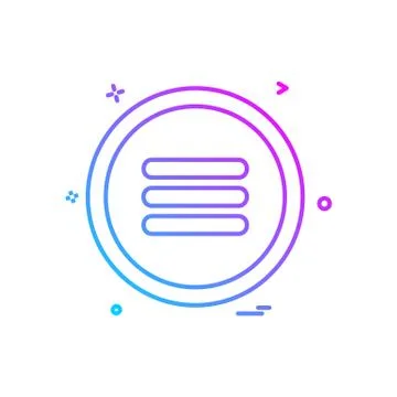 User interface button icon design vector 库存插图