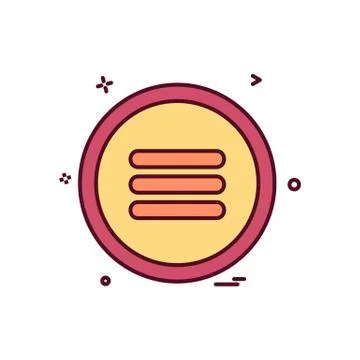 User interface button icon design vector Stock Illustration