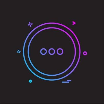 User interface button icon design vector Stock Illustration