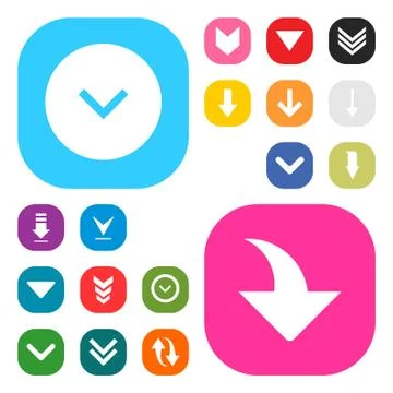 User Interface buttons design set vector Stockillustratie