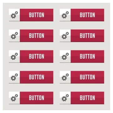 User Interface buttons design set vector Stock Illustration