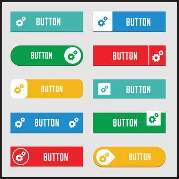 User Interface buttons design set vector Stockillustratie