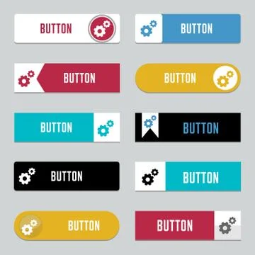 User Interface buttons design set vector イラスト素材