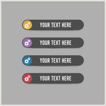 User Interface buttons design set vector イラスト素材