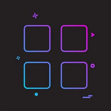 User Interface buttons icon design vector Illustrazione stock