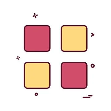 User Interface buttons icon design vector Illustrazione stock