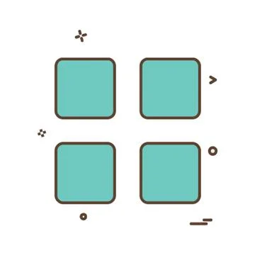 User Interface buttons icon design vector Illustrazione stock