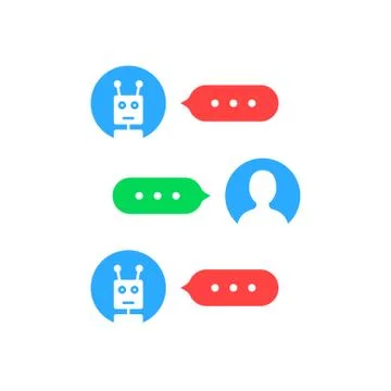 User interface like chatting with chat bot Stock Illustration