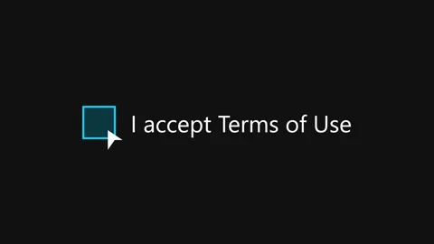 User interface checkbox for terms of use agreement. Stock Footage 336189918