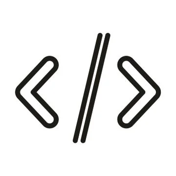 User interface coding mobile development linear style 스톡 일러스트