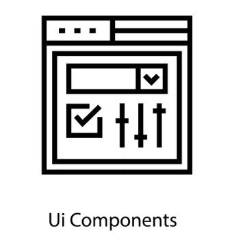 User Interface Component Illustrazione stock