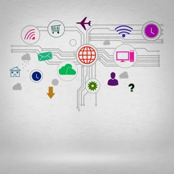 User interface, concept of computer network Stock Illustration