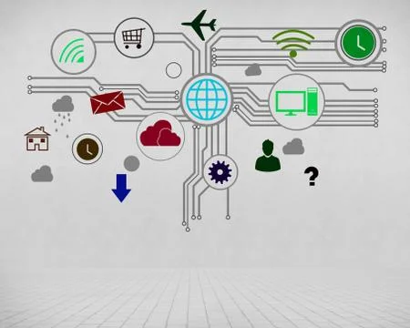 User interface, concept of Internet Illustrazione stock