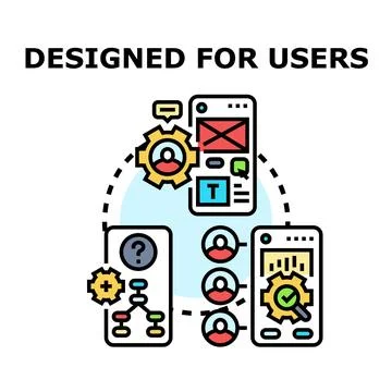 User interface design and development process Stock Illustration