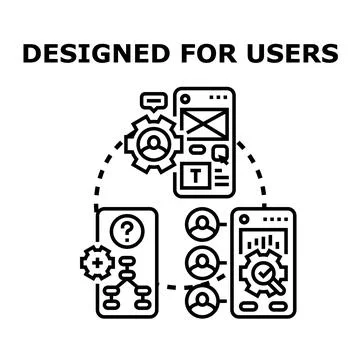User interface design and development process Stock Illustration