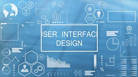 User Interface Design, Animated Typography 스톡 동영상 116358519