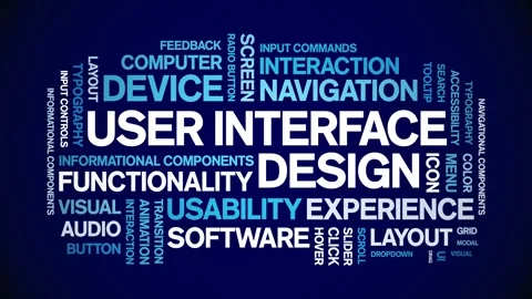 User interface design animated word cloud,animation kinetic typography loop. Video stock 328891407