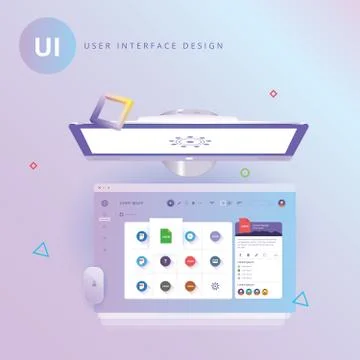 User Interface Design Concept Stock Illustration