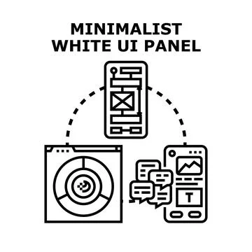 User interface design conceptualizing digital product development Stock-Illustration