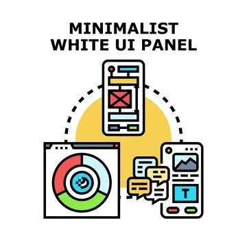 User interface design conceptualizing digital product development Stockillustratie