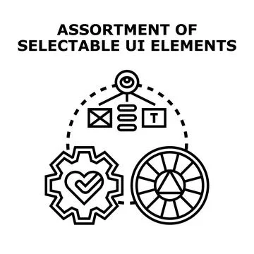 User interface design creating application elements concept イラスト素材