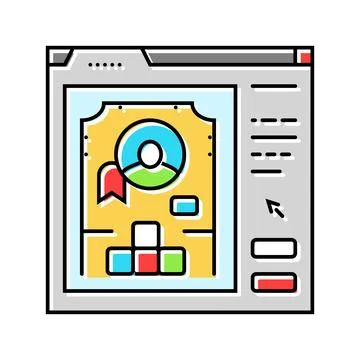 User interface design game color icon vector illustration Stock Illustration