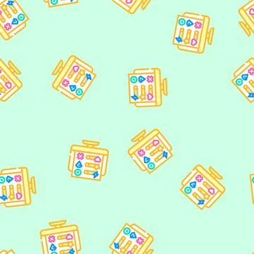 User interface design game development vector seamless pattern Stock Illustration