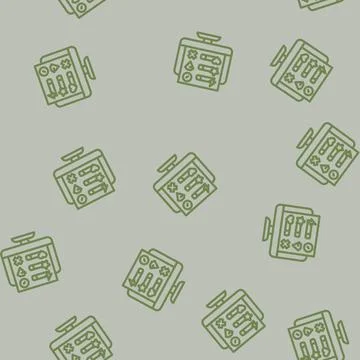 User interface design game development line vector seamless pattern Stock Illustration