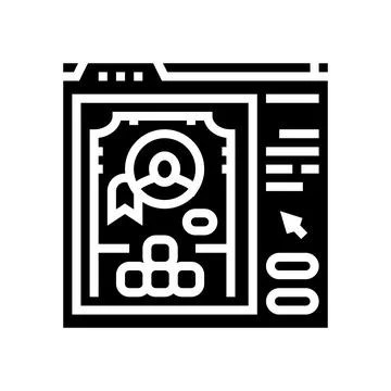 User interface design game glyph icon vector illustration Stock Illustration