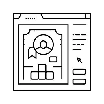 User interface design game line icon vector illustration Illustrazione stock