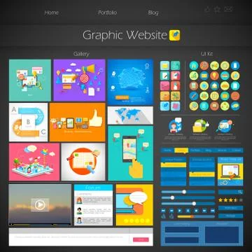 User Interface Design Stock Illustration